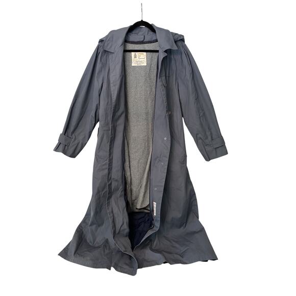 LONDON FOG LONG TRENCH COAT COAT Rain Dressy Warm ‎ Winter Sz 18 REG - Picture 1 of 14
